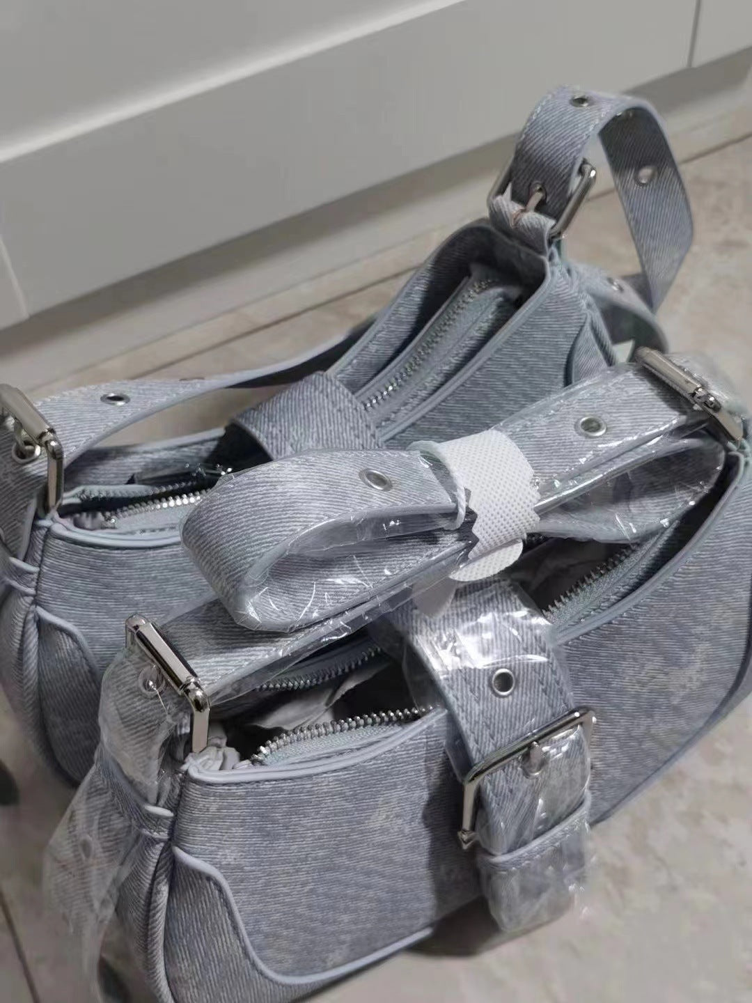 Texture Stick Cowboy Shoulder Bag