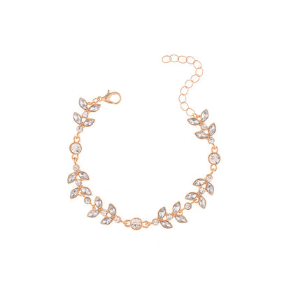 Ribbon Leaf Diamond Bracelet