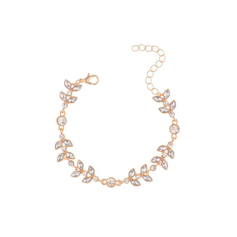 Ribbon Leaf Diamond Bracelet