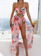 Swimsuit Split Print High Waist
