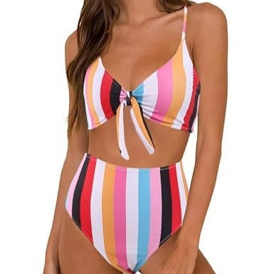 Women's Bow High Waist Bikini Suit