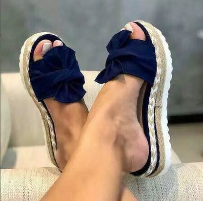 Women Bow Platform Sandals
