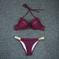 Bronzing Fabric Sexy Split Bikini