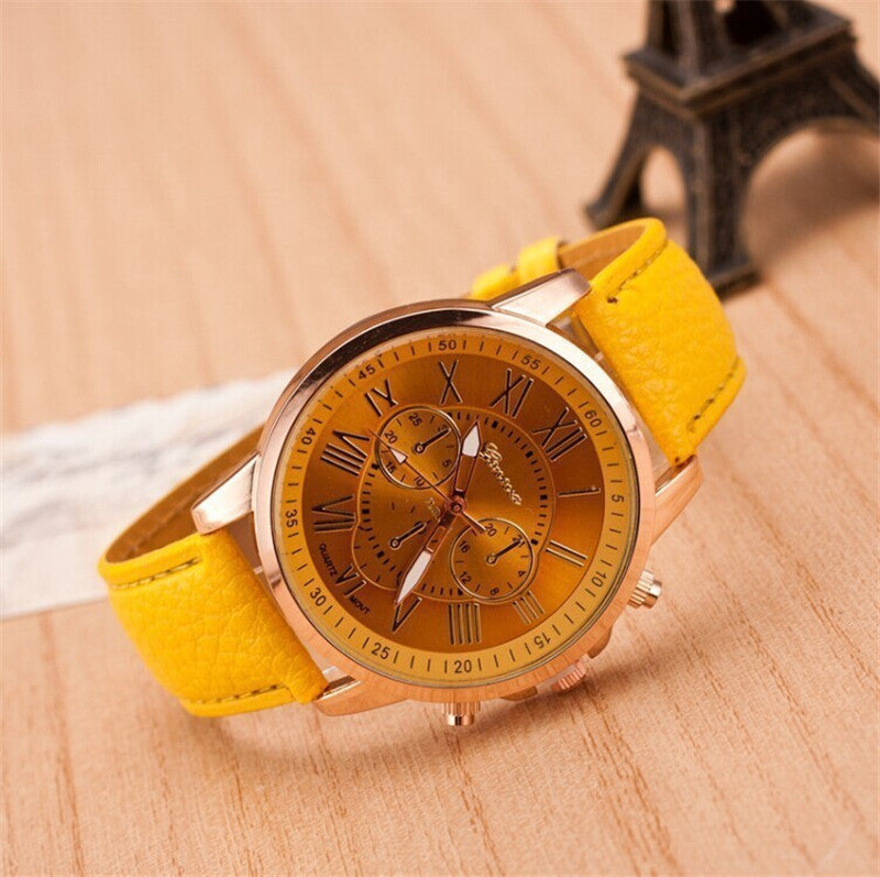 Three Eyes Roman Strap Watch