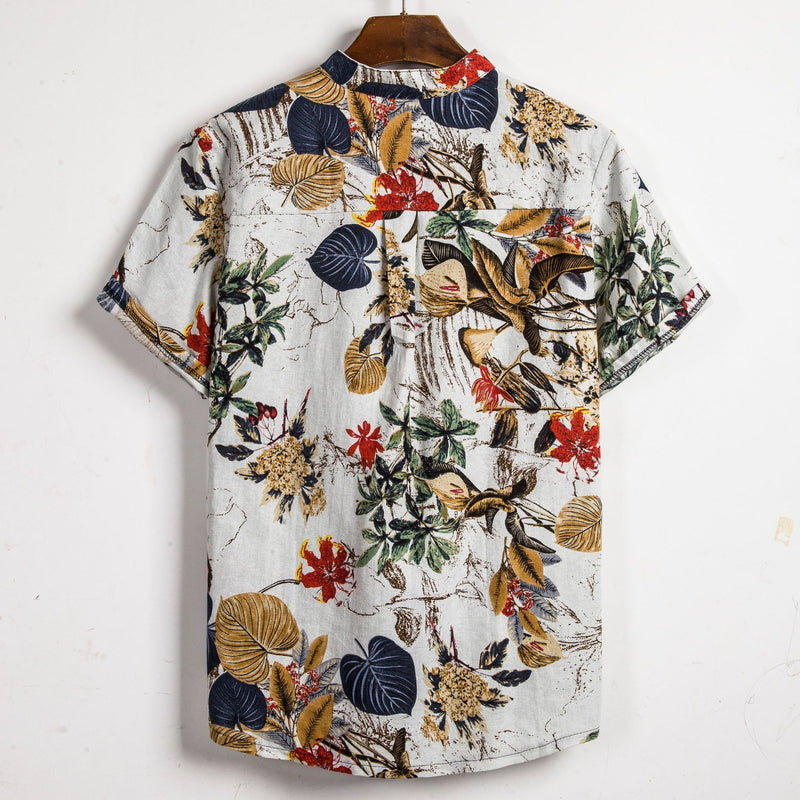 Contrast Color Printing Shirt