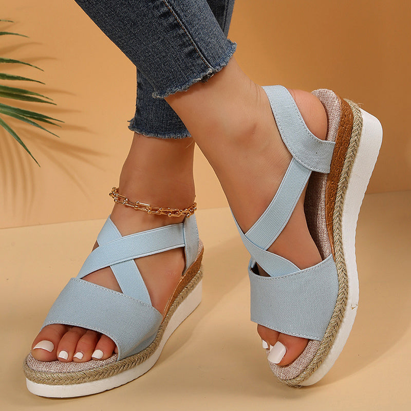 Cross-strap Platform Gladiator Sandal