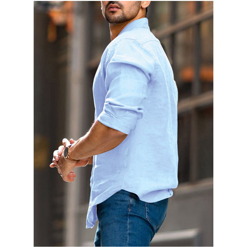 Loose Popular Solid Color White Shirt