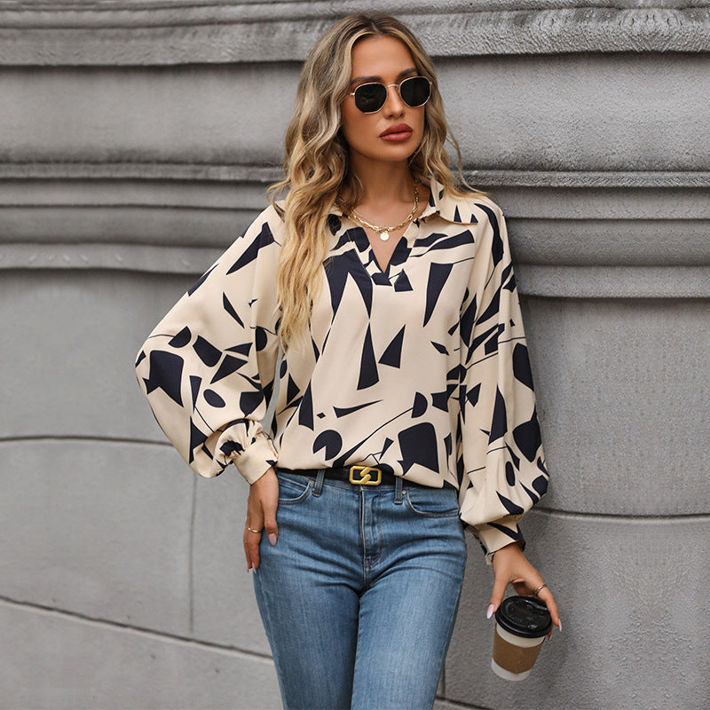 Long-sleeved Printed Shirt