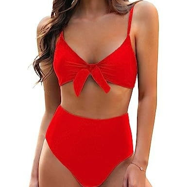 Women's Bow High Waist Bikini Suit