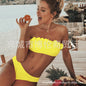 Flower Tube Top Bikini