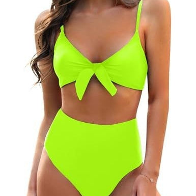 Women's Bow High Waist Bikini Suit