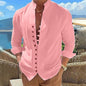 Retro Button Design Long-sleeved Shirt