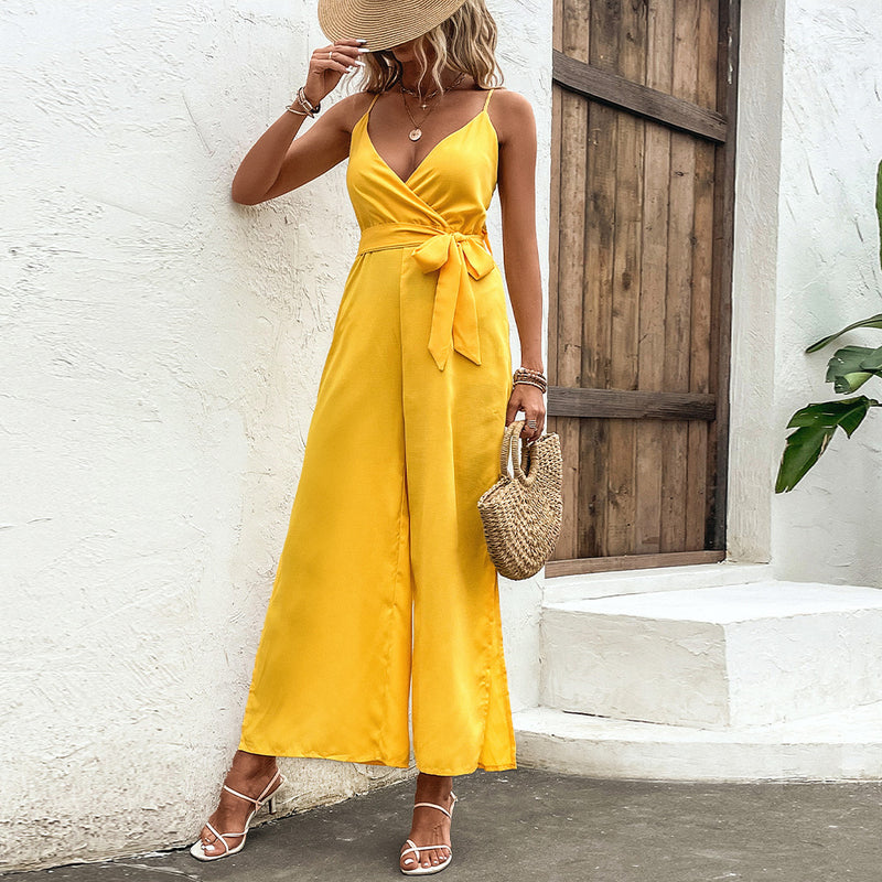 Slit Backless Jumpsuit