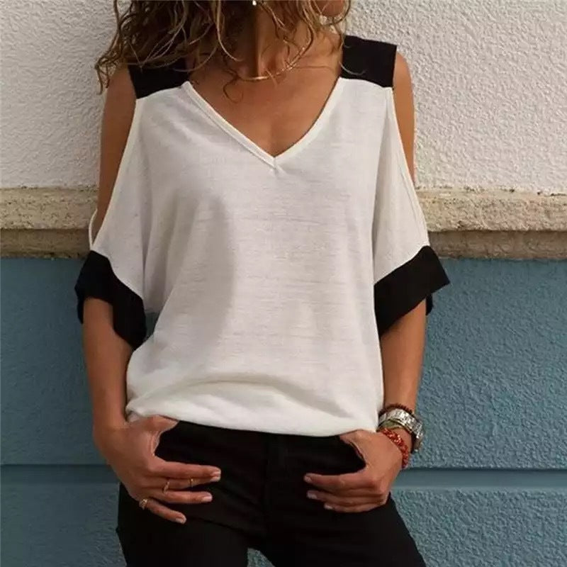 Contrasting strapless Shirt