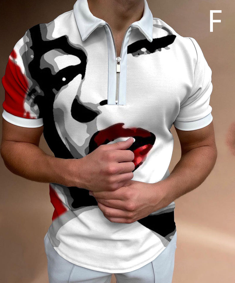 Face Art Print Short Sleeve Tshirts