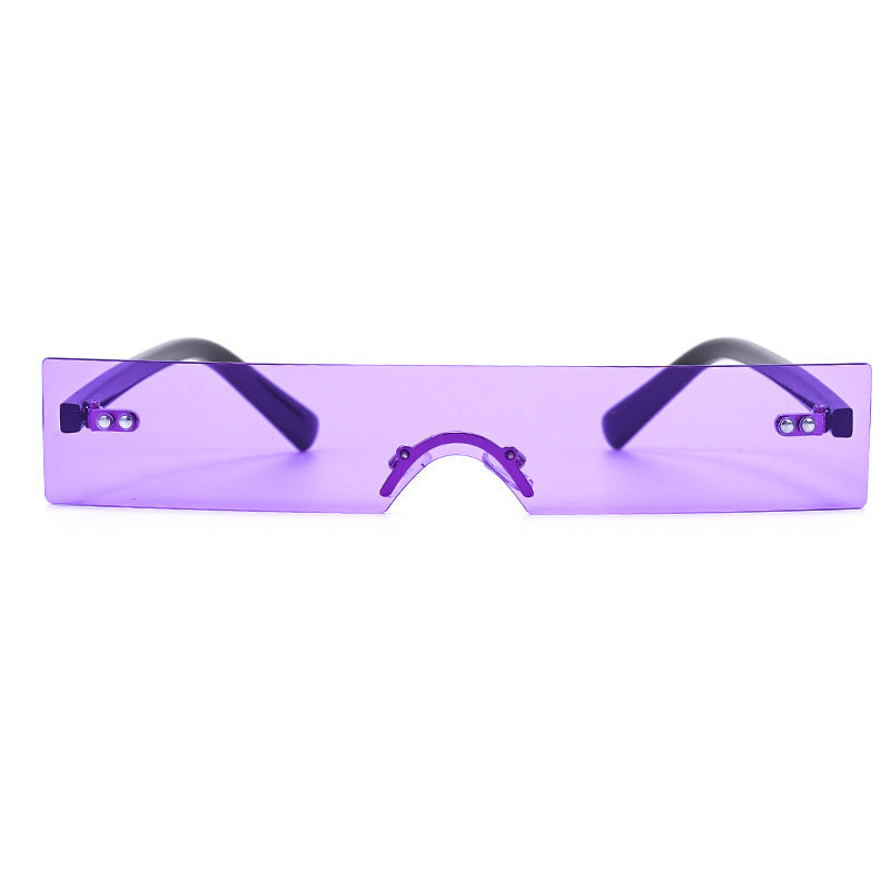 One-piece Square Rimless Sunglasses