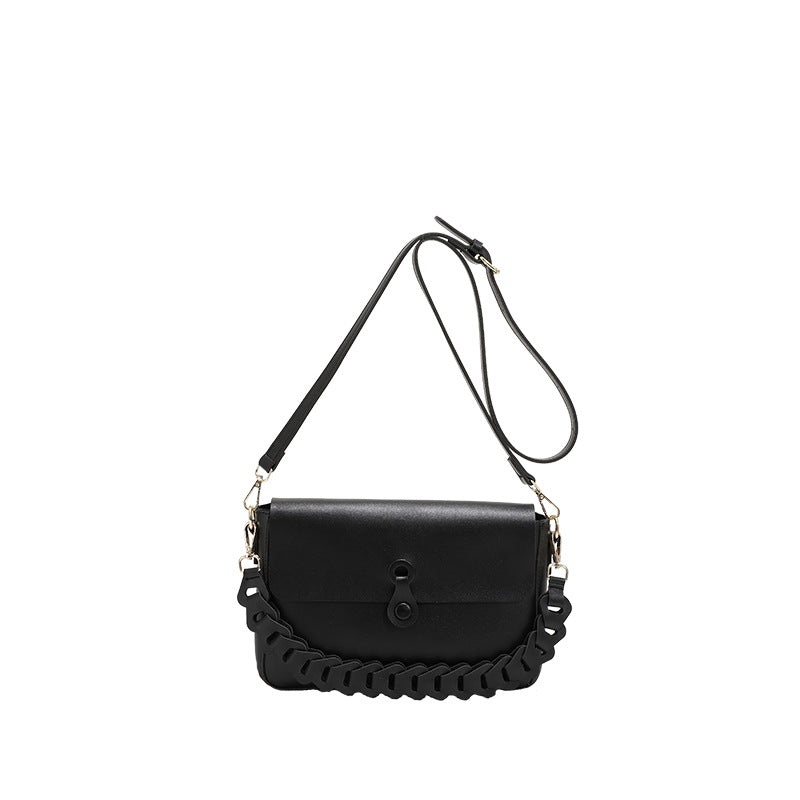 Woven Chain Leather Handbag