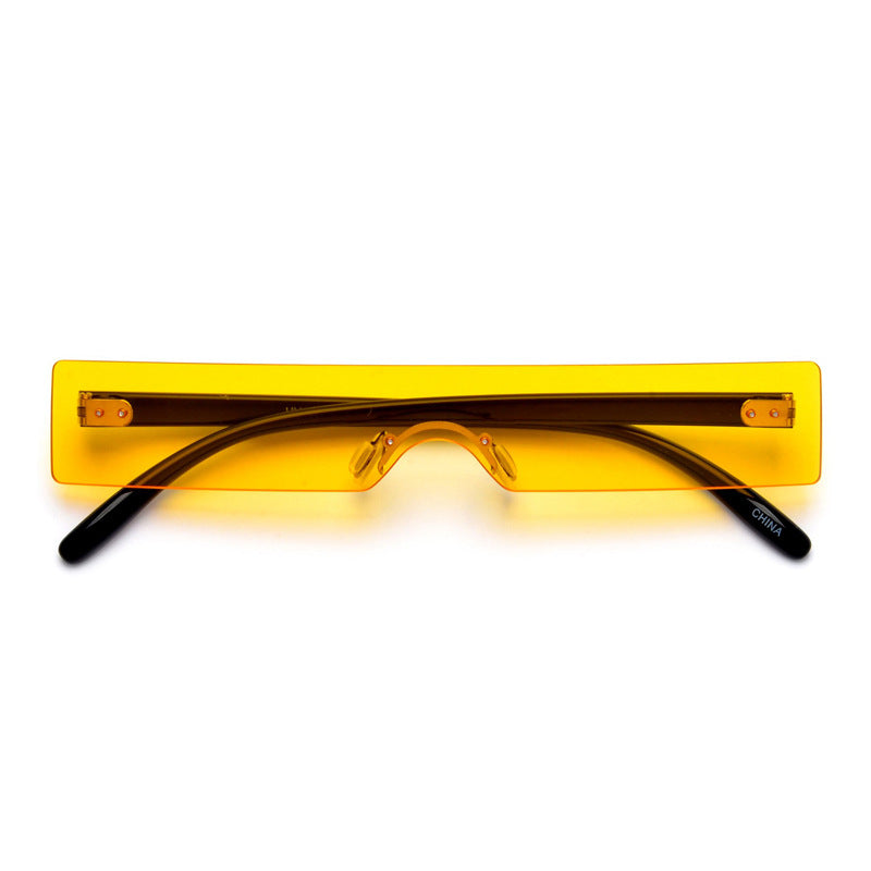 One-piece Square Rimless Sunglasses