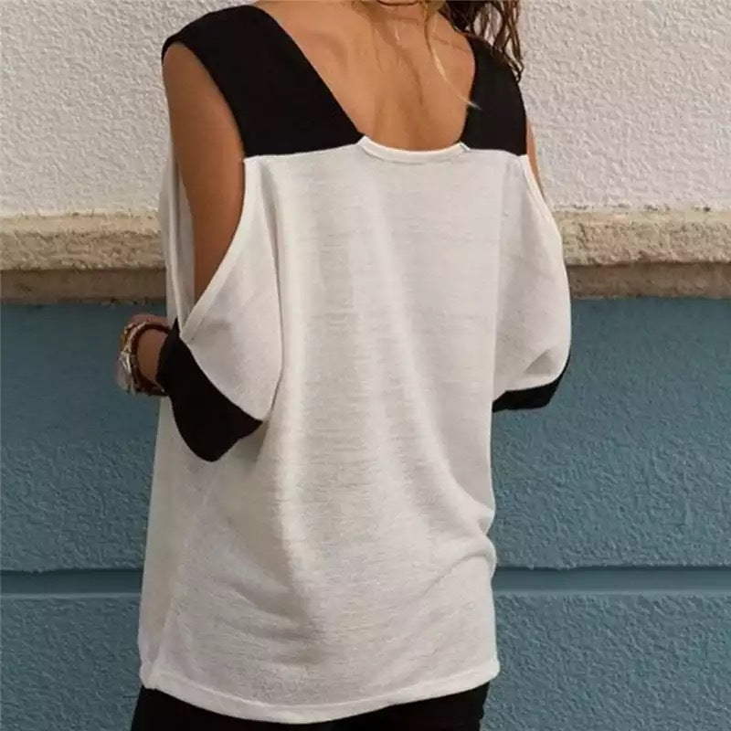 Contrasting strapless Shirt