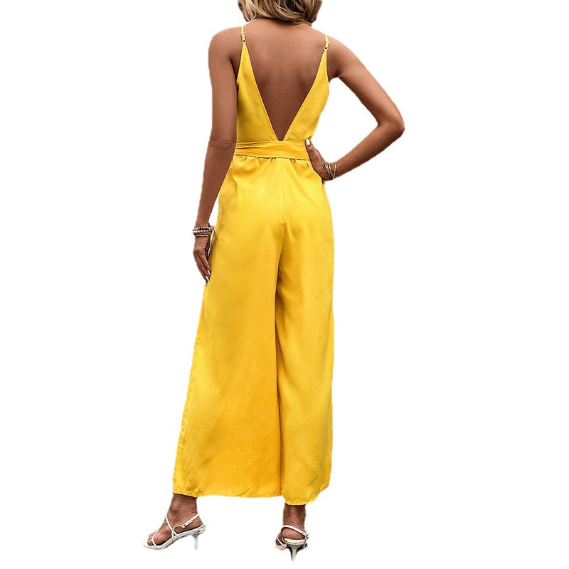 Slit Backless Jumpsuit