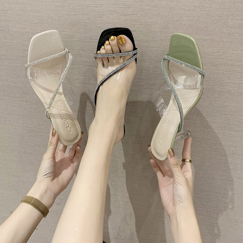 Wear Crystal Stiletto Sandal