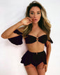 Three-piece Flounced Swimsuit