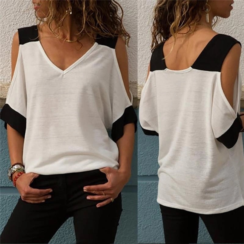 Contrasting strapless Shirt