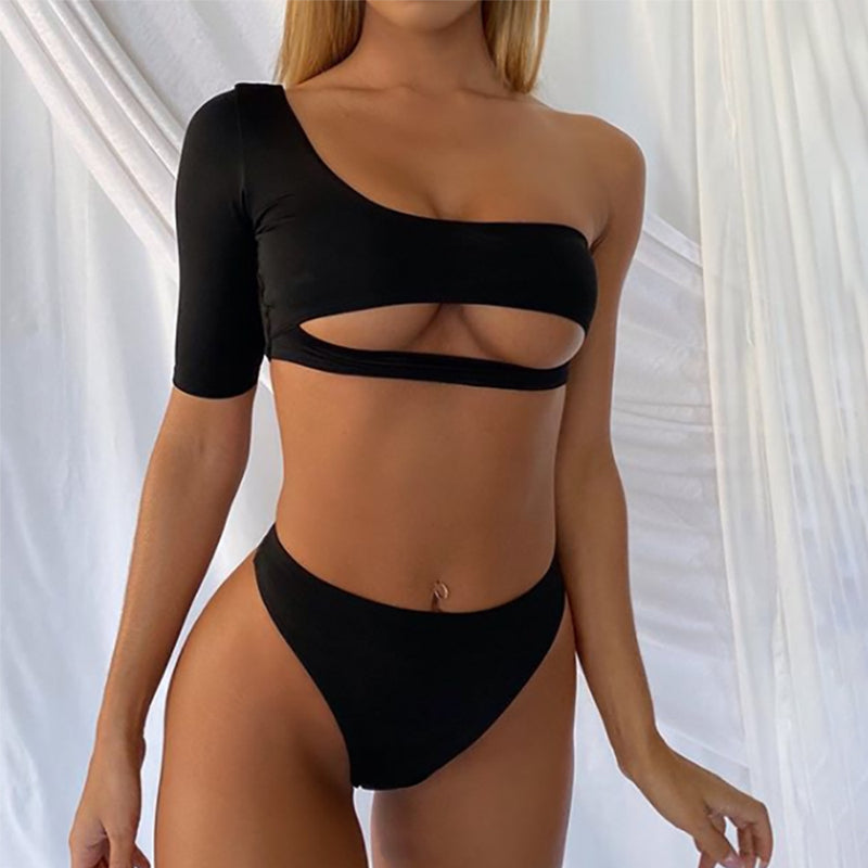 European And American Half Sleeve Swimsuit