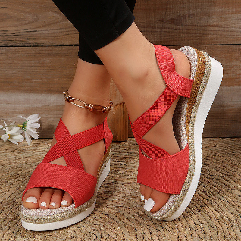 Cross-strap Platform Gladiator Sandal