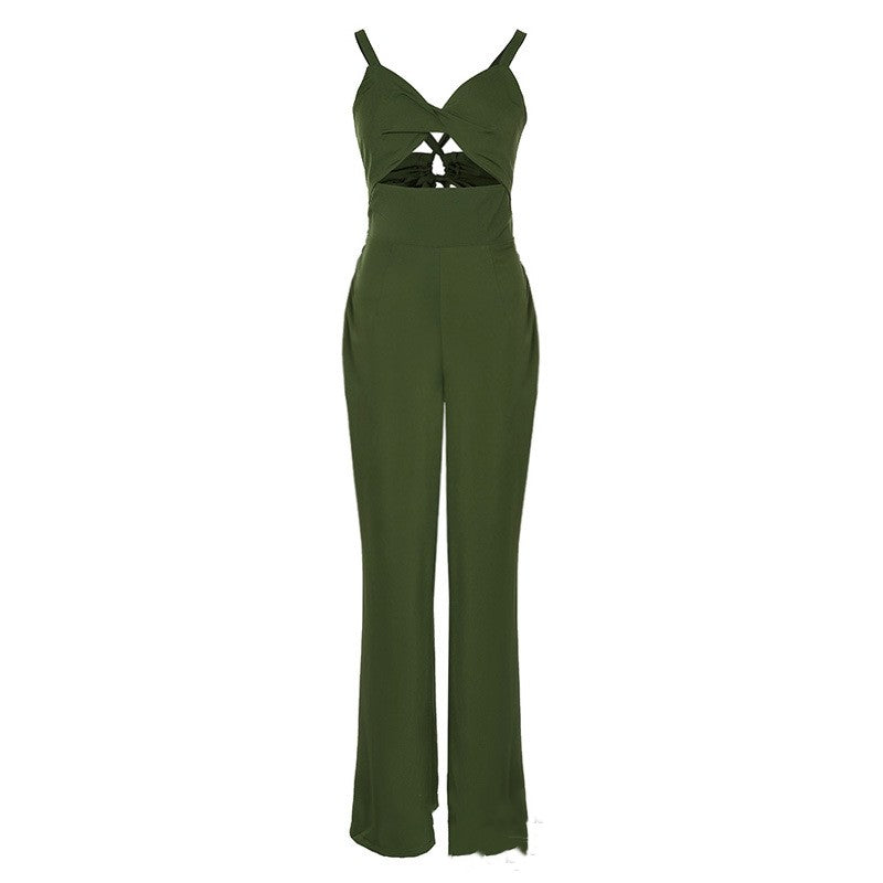 Suspender Slim Fitting Jumpsuit