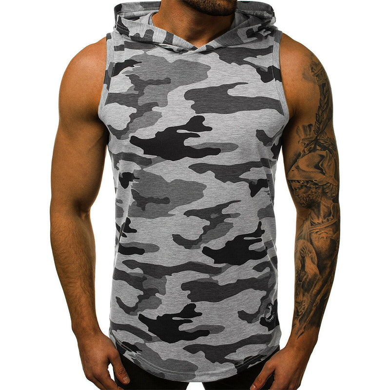 Solid color hooded vest