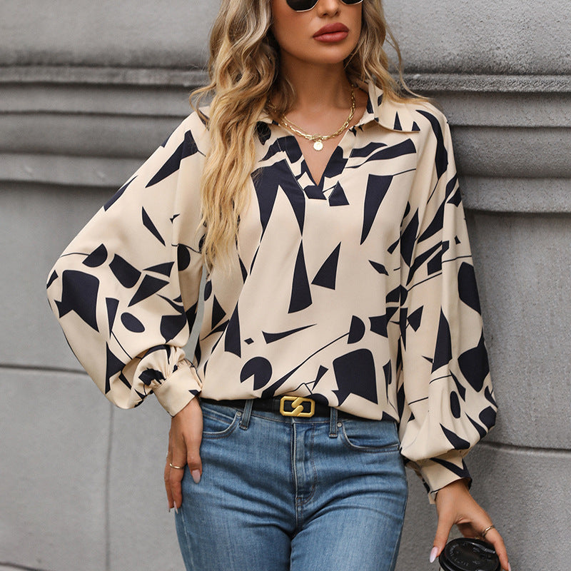 Long-sleeved Printed Shirt