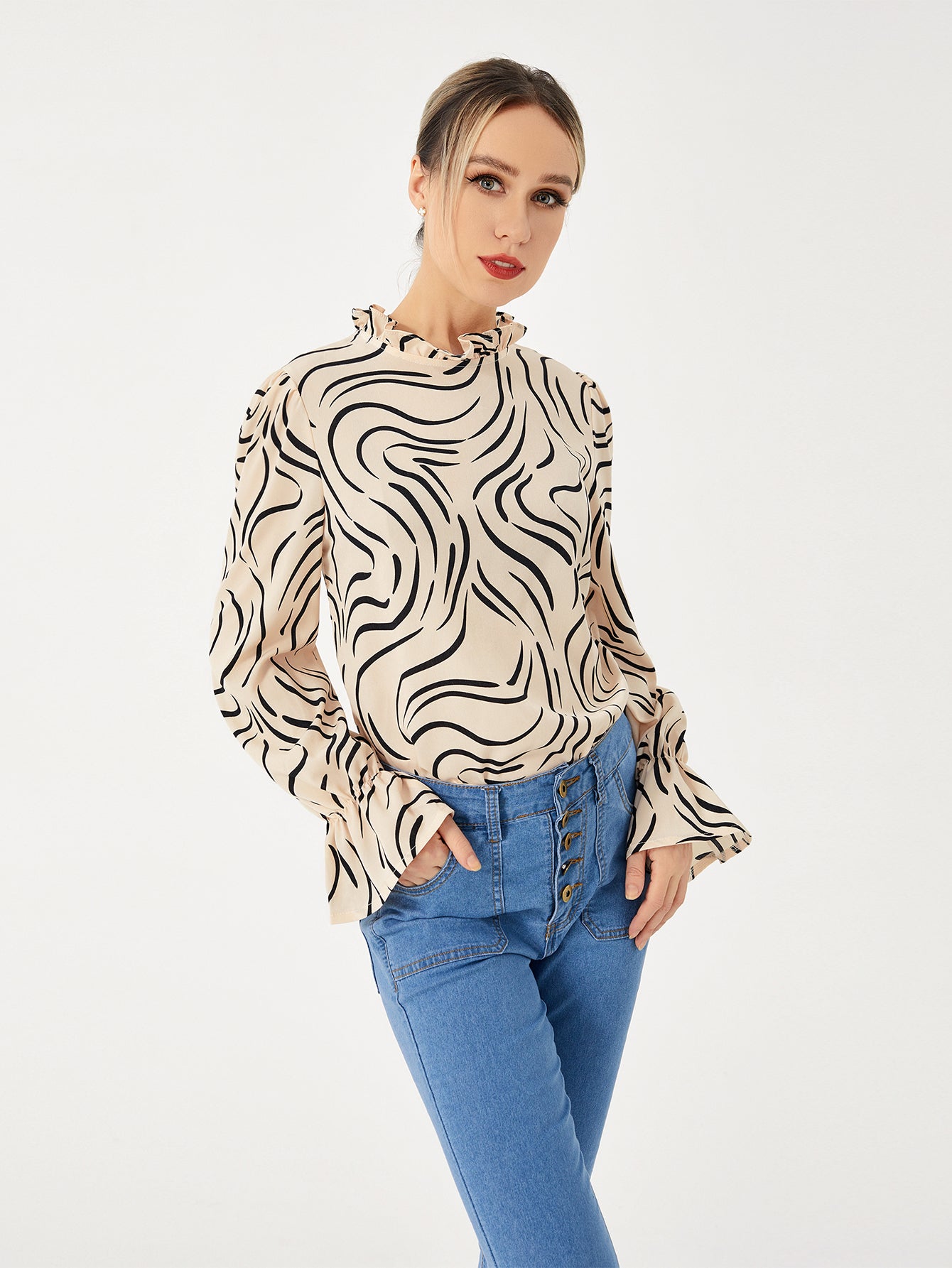 Casual Balloon Sleeve Shirt