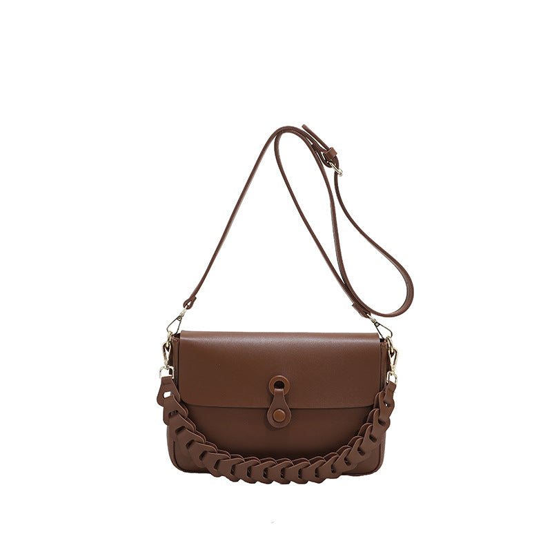 Woven Chain Leather Handbag