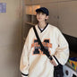 Fashionable All-match Printed Sweater