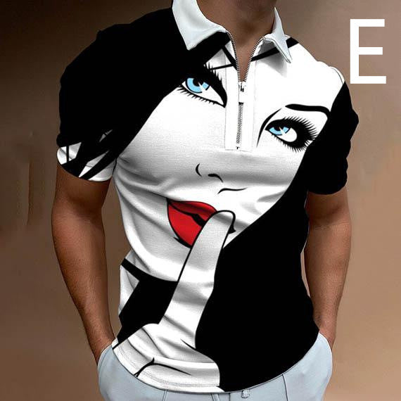 Face Art Print Short Sleeve Tshirts