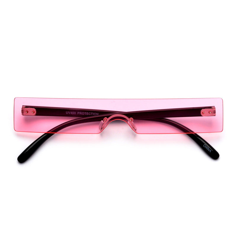 One-piece Square Rimless Sunglasses