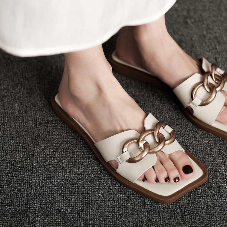 Half-tow Sandals With Wide Feet