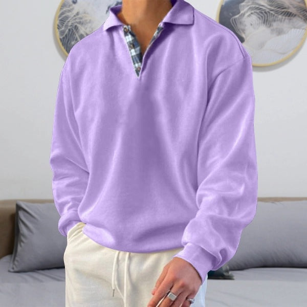 Lapel Loose Hoodie Men's Wear