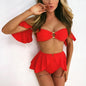Three-piece Flounced Swimsuit