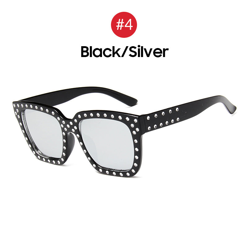 Large Frame Rhinestone Sunglasses