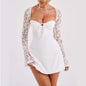 Fashion Corset Lace Long Sleeve Dress