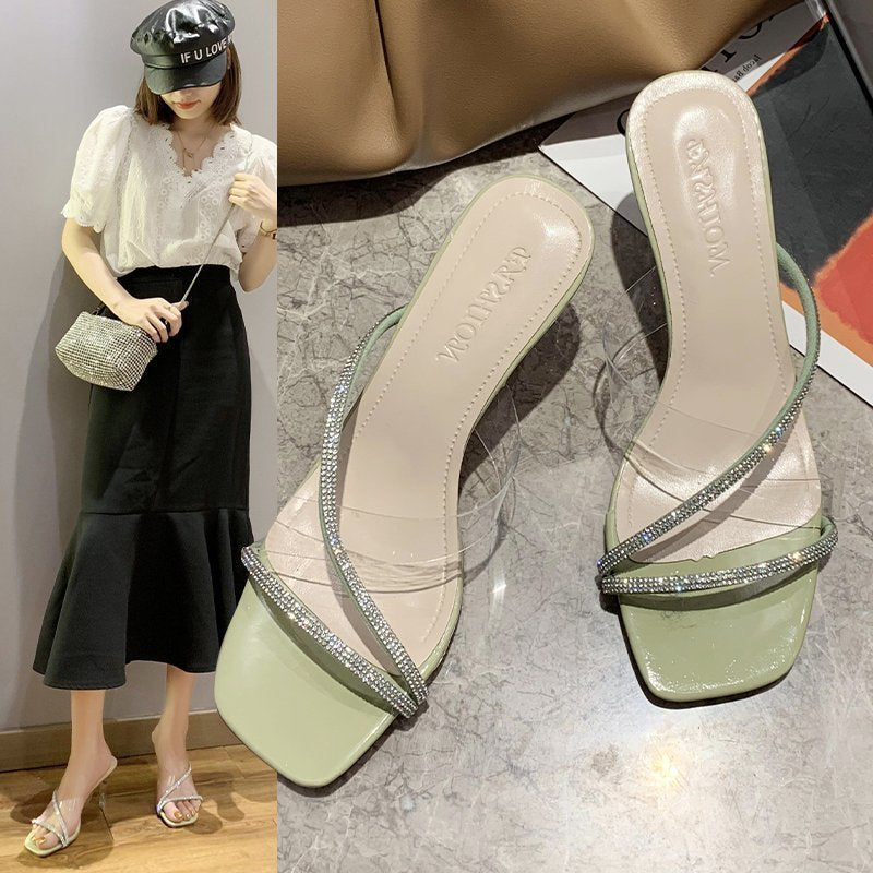 Wear Crystal Stiletto Sandal