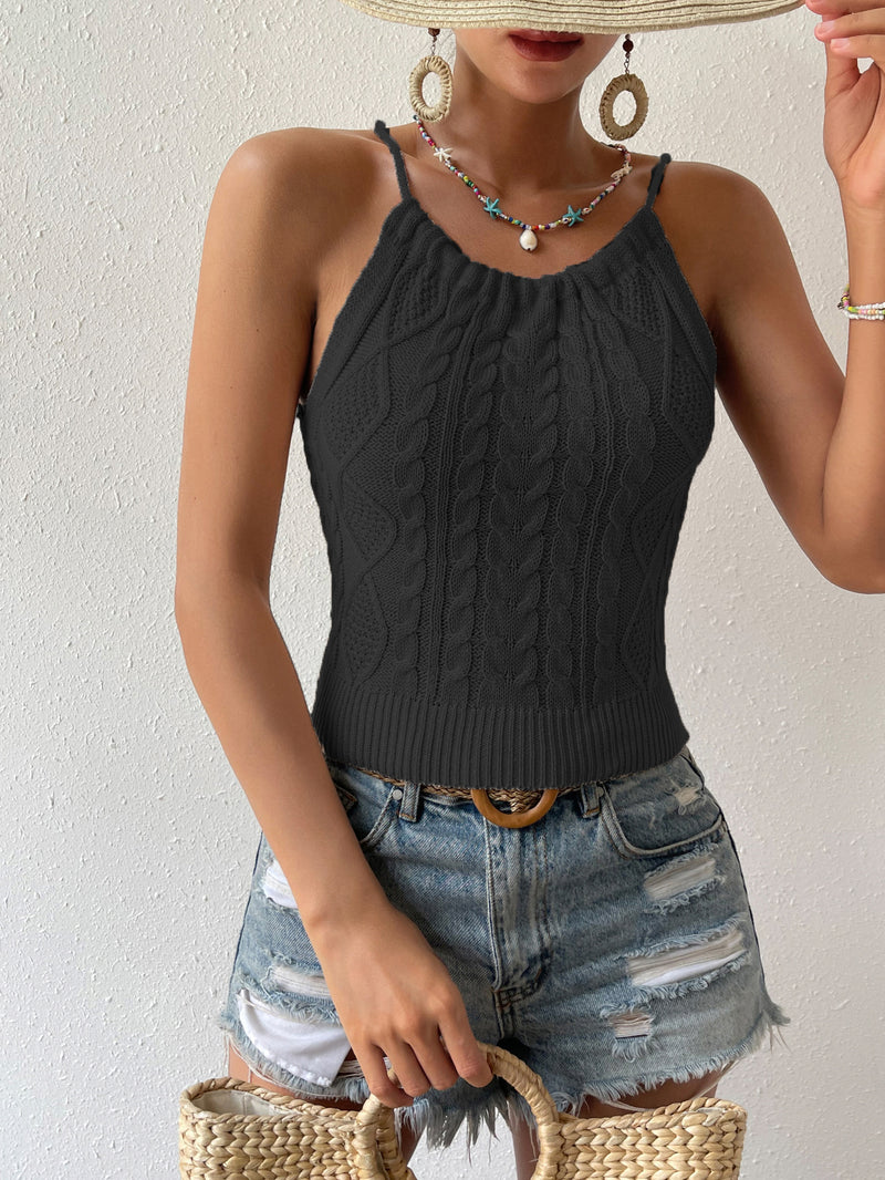 Backless Halterneck Sling Top