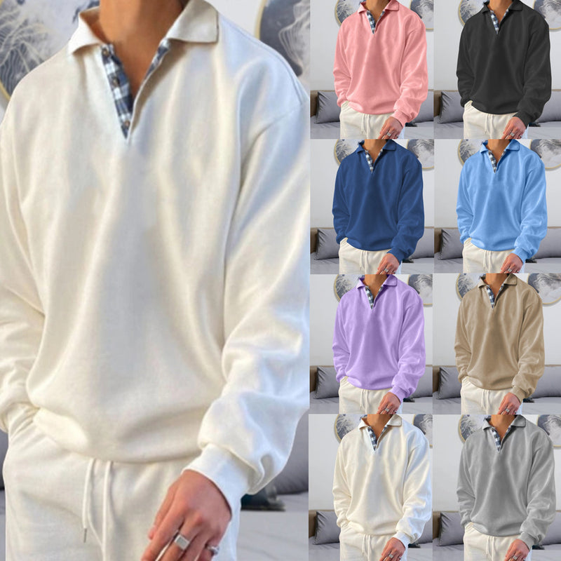 Lapel Loose Hoodie Men's Wear