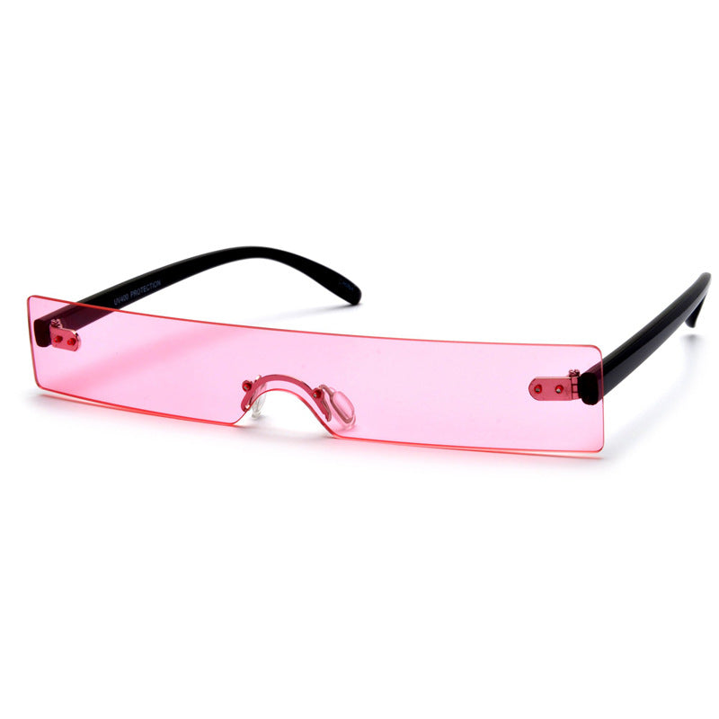 One-piece Square Rimless Sunglasses